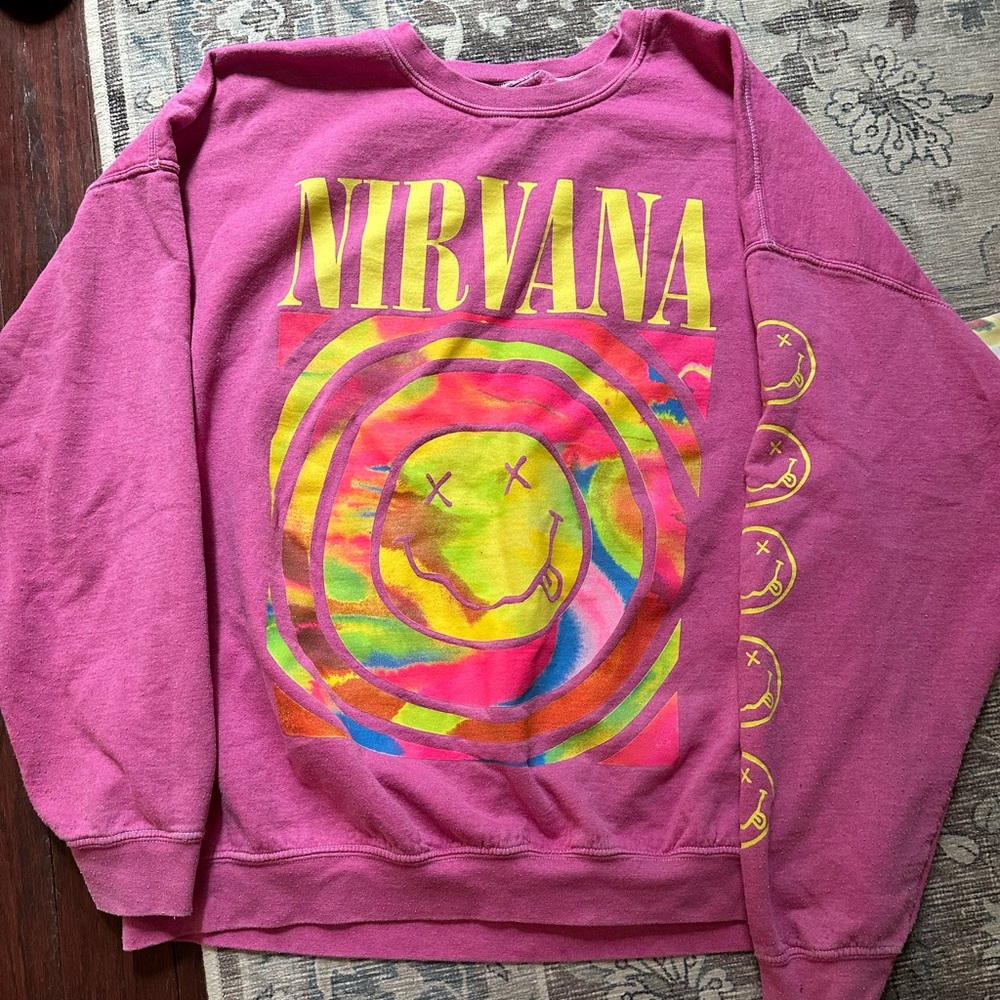 Urban Outfitters Pink Nirvana crew neck